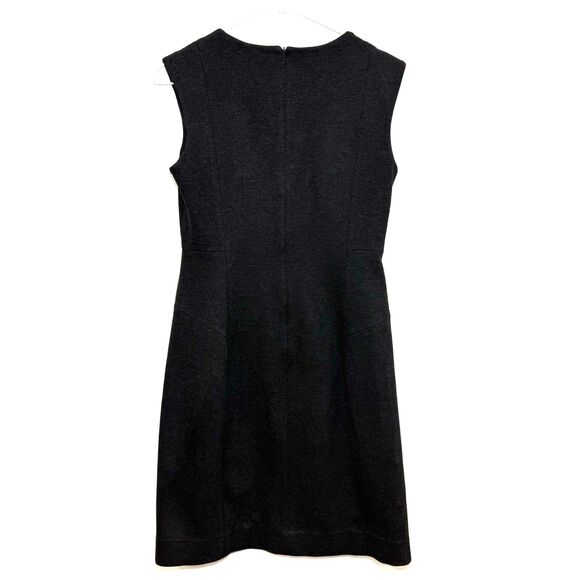 MM Lafleur The Giovanna Dress - Twill Ponte Charcoal Gray 4 - Picture 4 of 7